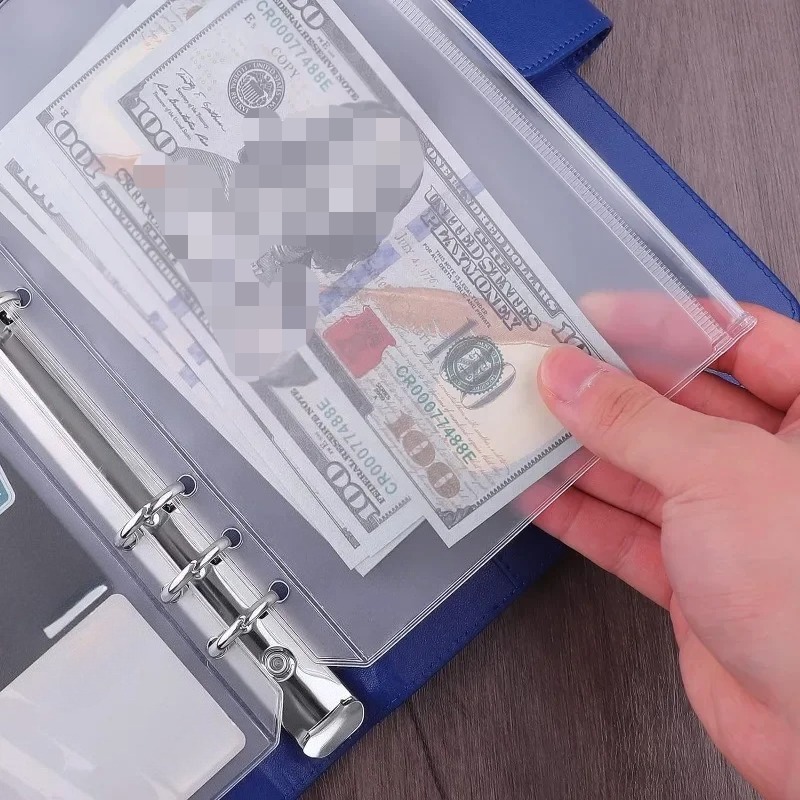 Portfolio Folder Zip - 10 adet PVC klasör cebi nakit