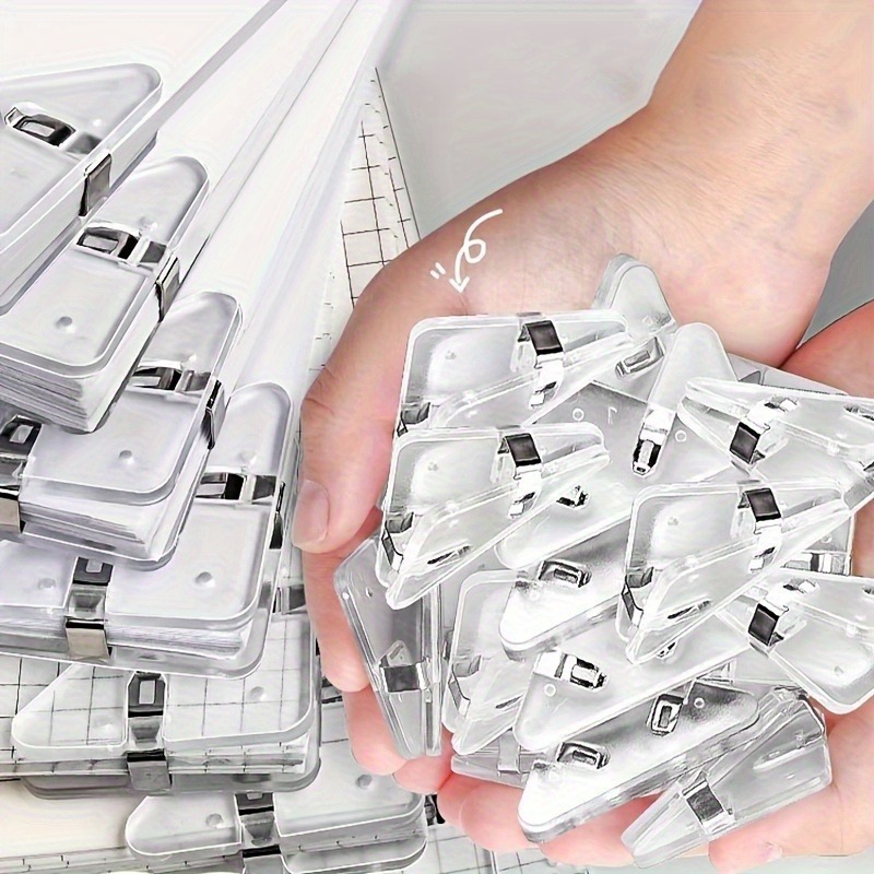 Binder Clip Assorted - 22 adet Şeffaf Üçgen Klips Seti