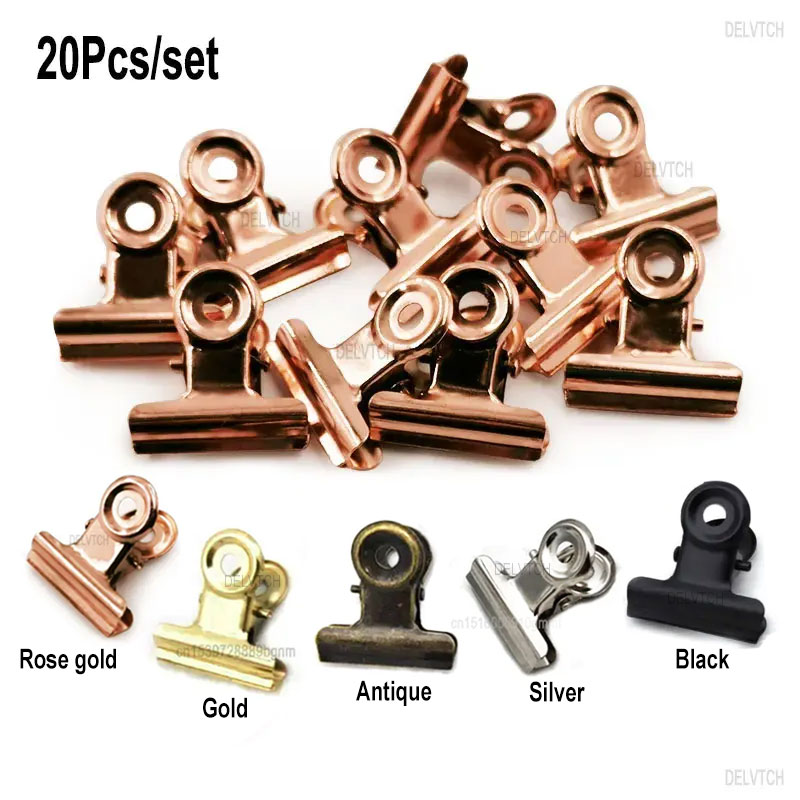 Binder Clip Assorted - 20 adet/takım 21mm * 23mm Yuvarlak